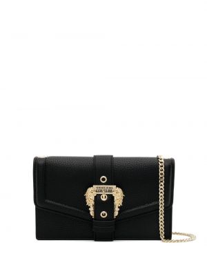 Usnjena crossbody torbica z zaponko Versace Jeans Couture