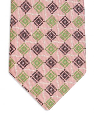 Jedwabny krawat Etro różowy