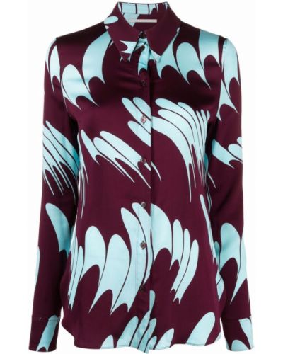 Camisa con estampado con estampado abstracto Stella Mccartney violeta