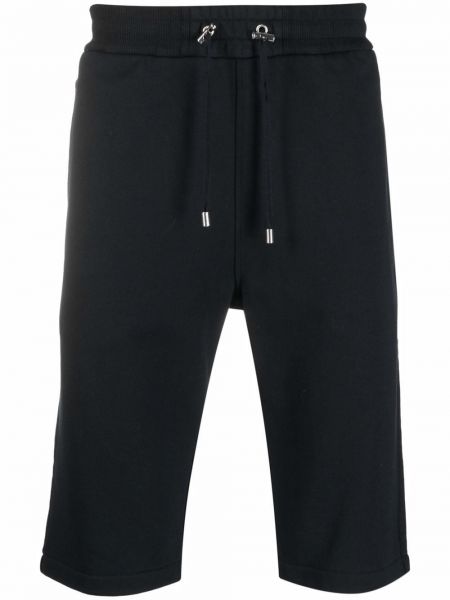 Pantalones cortos deportivos con estampado Balmain negro