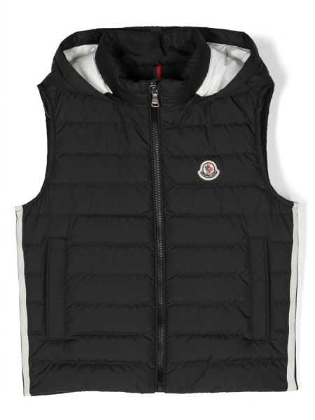 Tikattu liivi tytöille Moncler Enfant musta