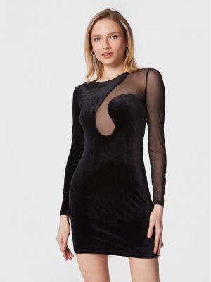 Коктейлна рокля slim Gina Tricot черно