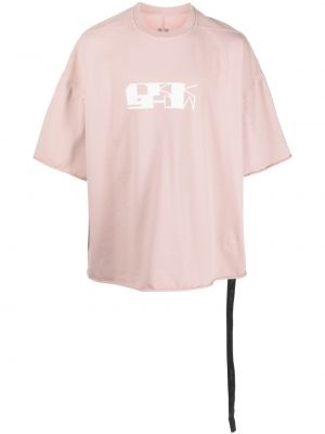 Oversized t-shirt med mönster Rick Owens Drkshdw rosa