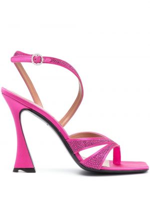 Sandali con cristalli D'accori rosa