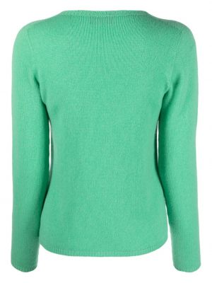 Kašmírový svetr s kulatým výstřihem Roberto Collina zelený