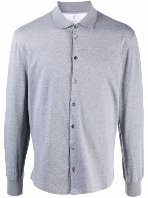 Camisa manga larga Brunello Cucinelli gris