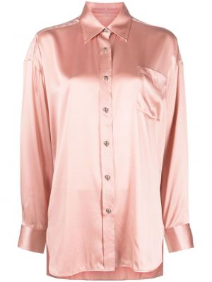 Μεταξωτό πουκάμισο Ermanno Scervino ροζ