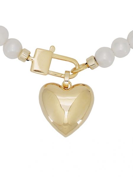 Herzmuster brosche mit perlen Joolz By Martha Calvo gold
