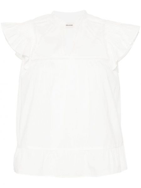 Βαμβακερή μπλούζα Zadig&voltaire λευκό