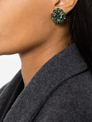 Boucles d'oreilles à boucle en cristal Christian Dior