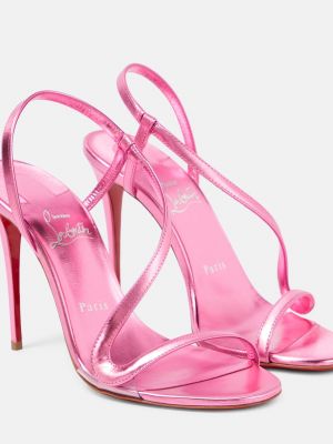 Кожаные сандалии Christian Louboutin розовые
