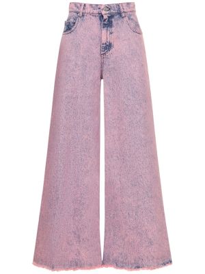 Bavlněné džíny relaxed fit Marni růžové