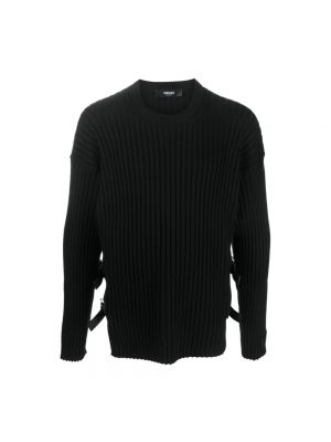 Sweter w paski Versace czarny