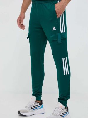 Панталон с апликация Adidas зелено