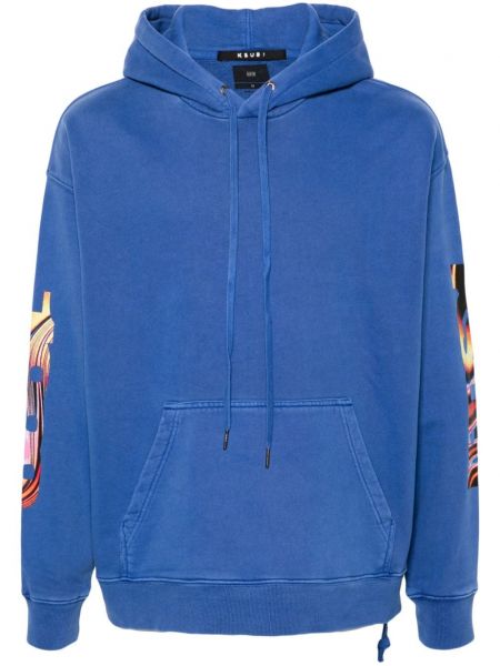 Sweat-shirt long en coton Ksubi bleu