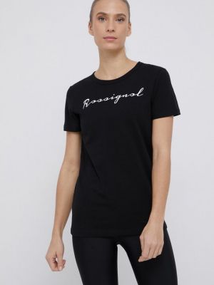 Хлопковая футболка Rossignol черная