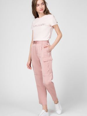 Штани карго Calvin Klein рожеві