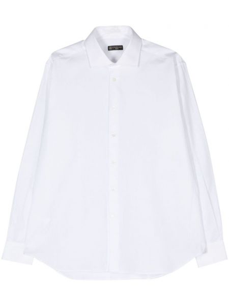 Βαμβακερό πουκάμισο κλασικό Corneliani λευκό