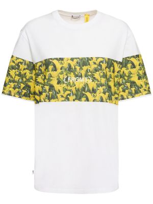 T-shirt à fleurs en jersey Moncler Genius blanc