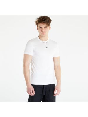 Tričko s krátkými rukávy Calvin Klein Jeans bílé