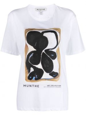 Bavlnené tričko Munthe biela