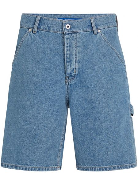 Puuvilla farkkushortsit Karl Lagerfeld Jeans sininen