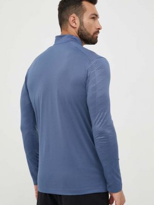 Tricou cu mânecă lungă slim fit Adidas albastru
