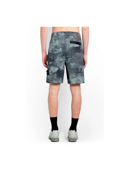 Pantalones cortos con estampado Stone Island gris