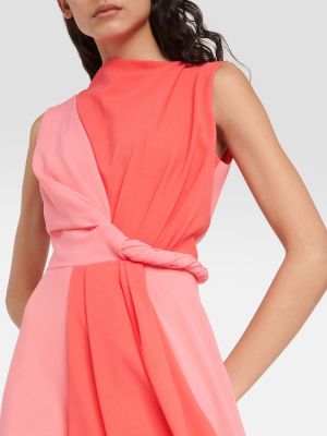 Asymetrické midi šaty Roksanda růžové