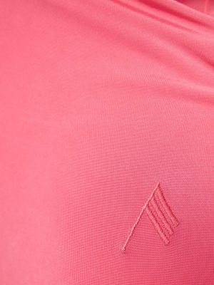 Kalhoty skinny fit jersey The Attico růžové