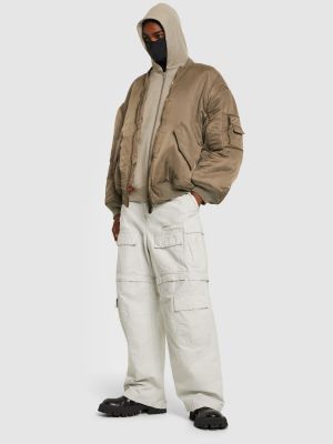 Pamučne hlače s izlizanim efektom Balenciaga siva