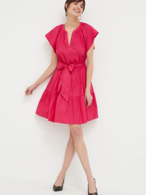 Mini šaty Lauren Ralph Lauren růžové