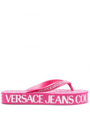 Trykt flip-flops Versace Jeans Couture rosa