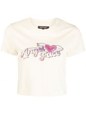 T-krekls ar apdruku ar apaļu kakla izgriezumu Tout A Coup