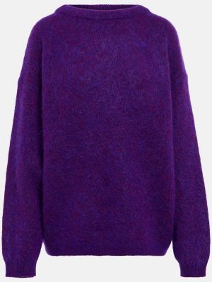 Mohérový vlněný svetr Acne Studios fialový