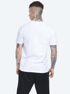 Bavlněné tričko s potiskem Wood Wood bílé