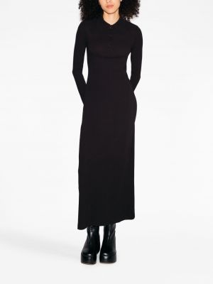 Sukienka długa bawełniana Rosetta Getty czarna