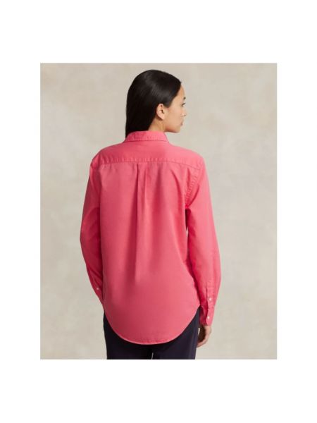 Camisa de algodón Polo Ralph Lauren rojo