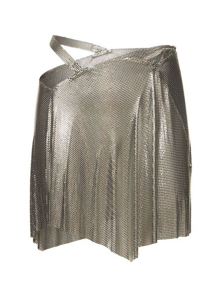 Mini sukně se síťovinou Fannie Schiavoni stříbrné