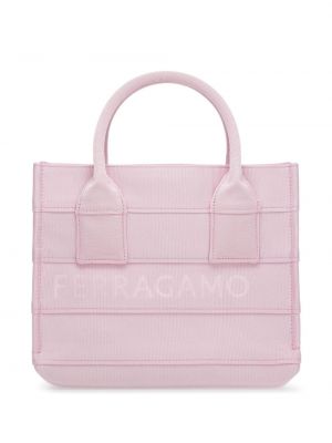Τσάντα shopper Ferragamo ροζ