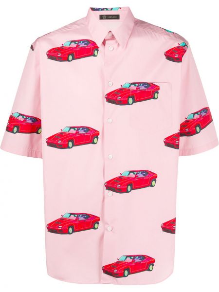 Camisa con estampado Versace rosa