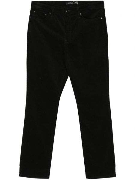 Παντελόνι σε στενή γραμμή Lauren Ralph Lauren μαύρο