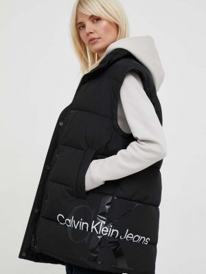 Džínová vesta Calvin Klein Jeans černá