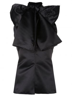 Bluse mit rückenausschnitt mit schleife Gloria Coelho schwarz