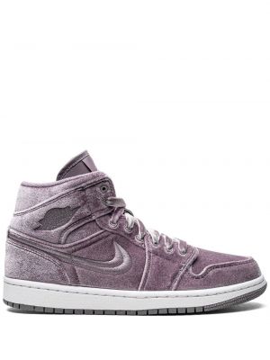 Bársony sneakers Jordan Air Jordan 1 lila