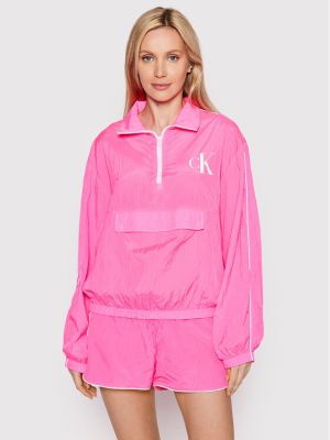 Traper jakna bootcut Calvin Klein Jeans ružičasta