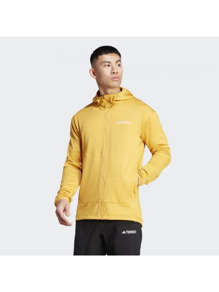 Bluza z kapturem polarowa Adidas żółta