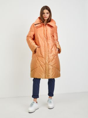 Prošívaný zimní kabát Guess oranžový
