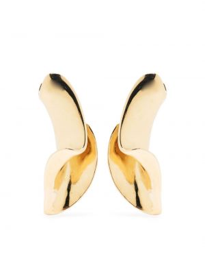 Boucles d'oreilles à motifs abstraits à boucle Annelise Michelson doré