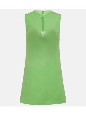 Mini vestido de crepé Valentino verde